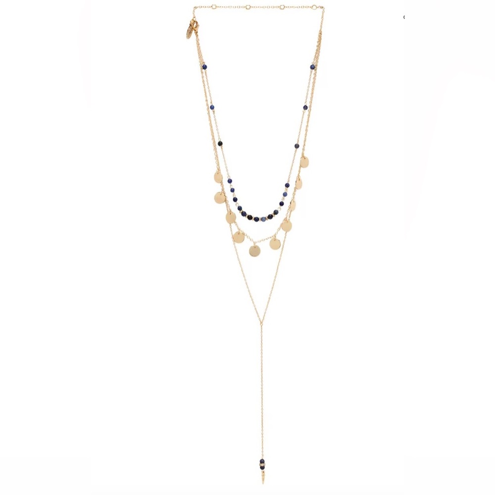 Ettika Disc Layered Lariat Necklace